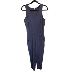 Athleta Brooklyn Textured Jumpsuit Size 4 Blue